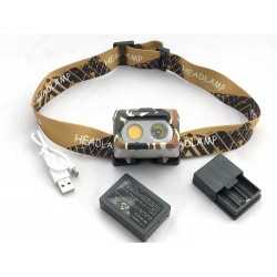 Lampe Frontale 110lm USB et Pile Lampe Frontale 110lm USB et Pile