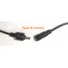 Cable Rallonge Batterie -lampe 60cm connecteur Vissé