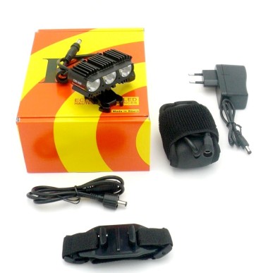PAck éclairage VTT / Moto Enduro EXM3400 + lampe arrière USB RX500